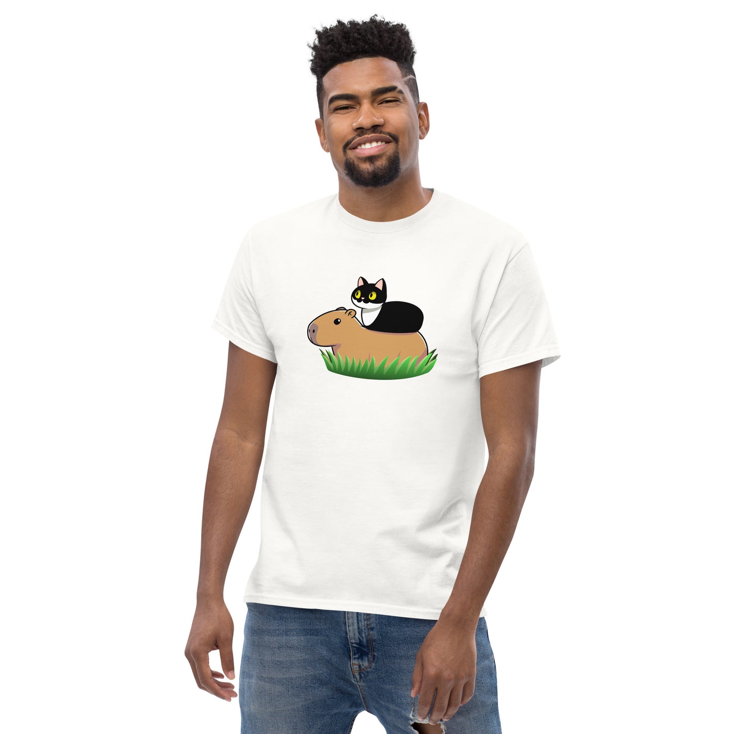 Toon Cat and Capy Men's classic tee