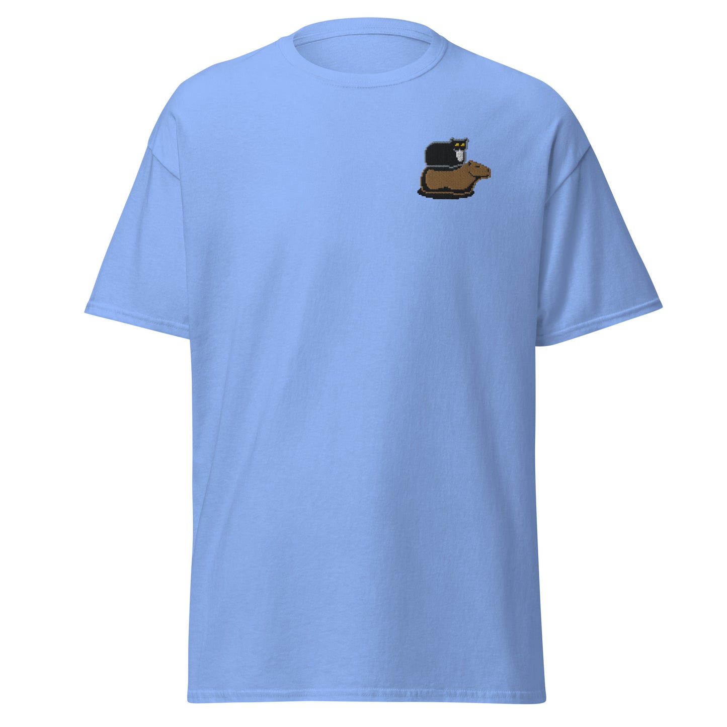 Men's Classic Tee (Pixel Cat & Capy Embroidered)