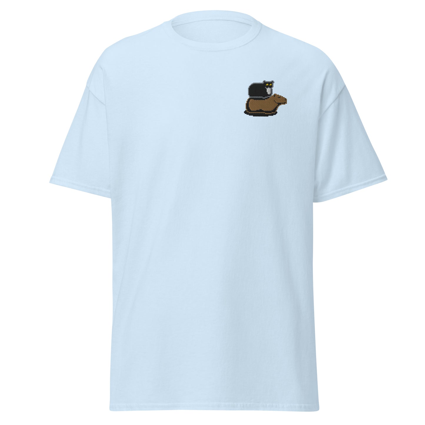 Men's Classic Tee (Pixel Cat & Capy Embroidered)