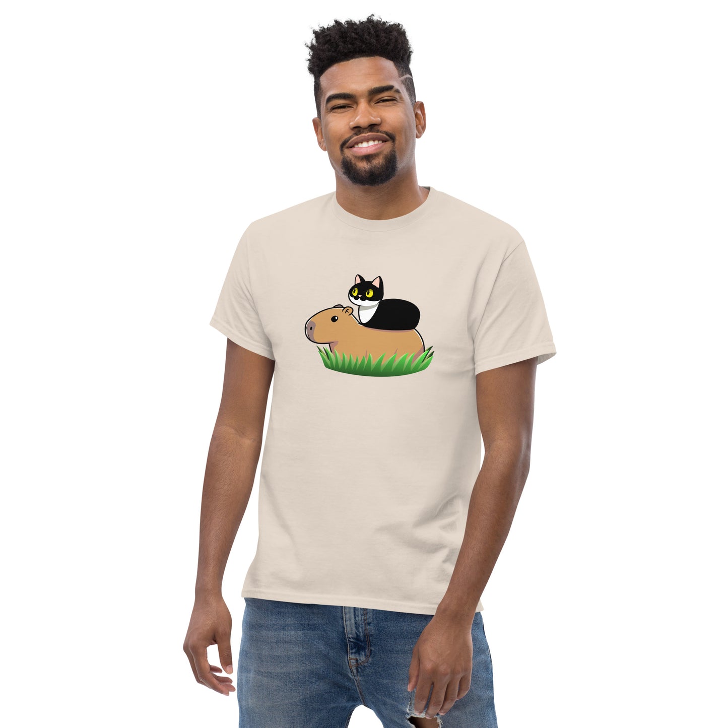 Toon Cat and Capy Men's classic tee