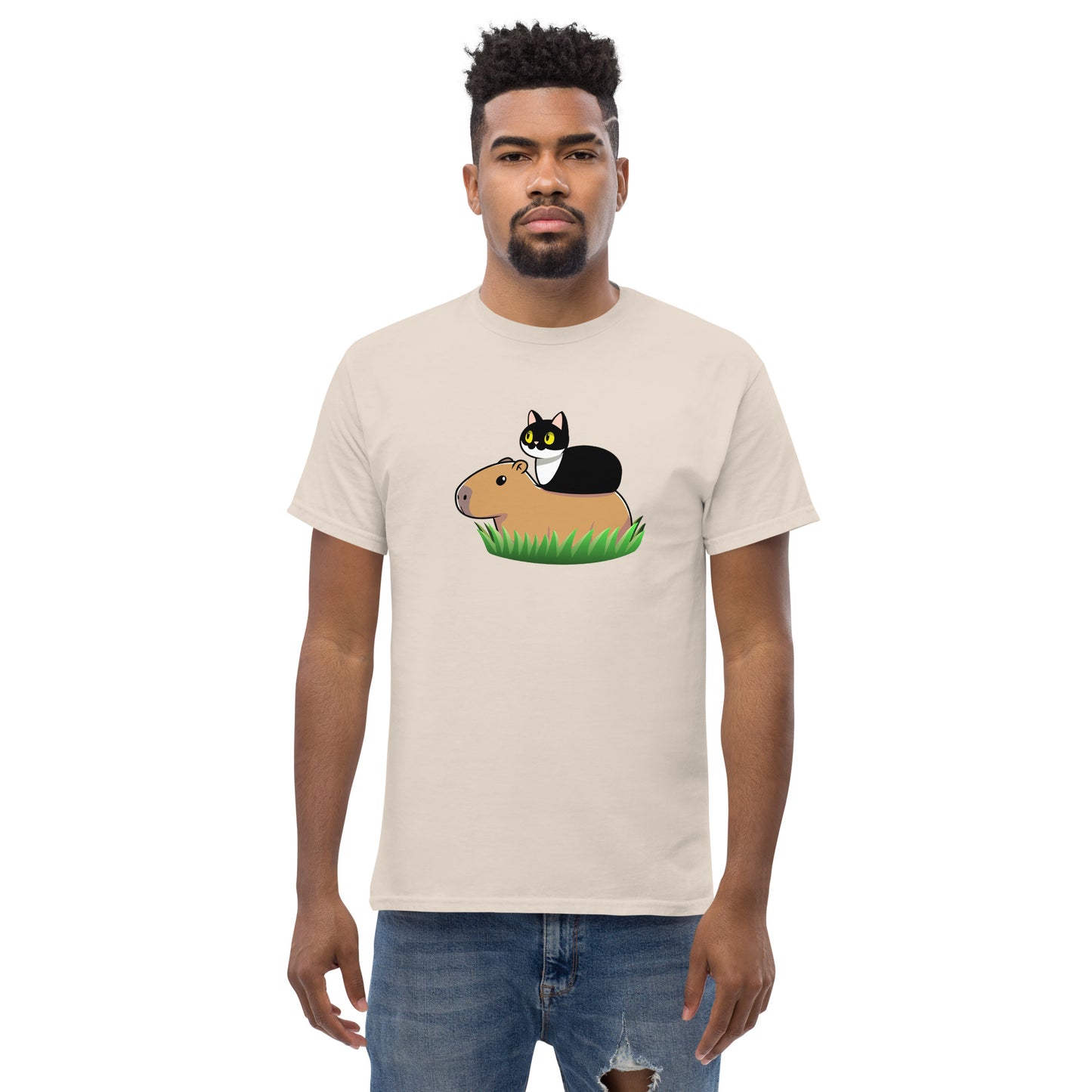 Toon Cat and Capy Men's classic tee