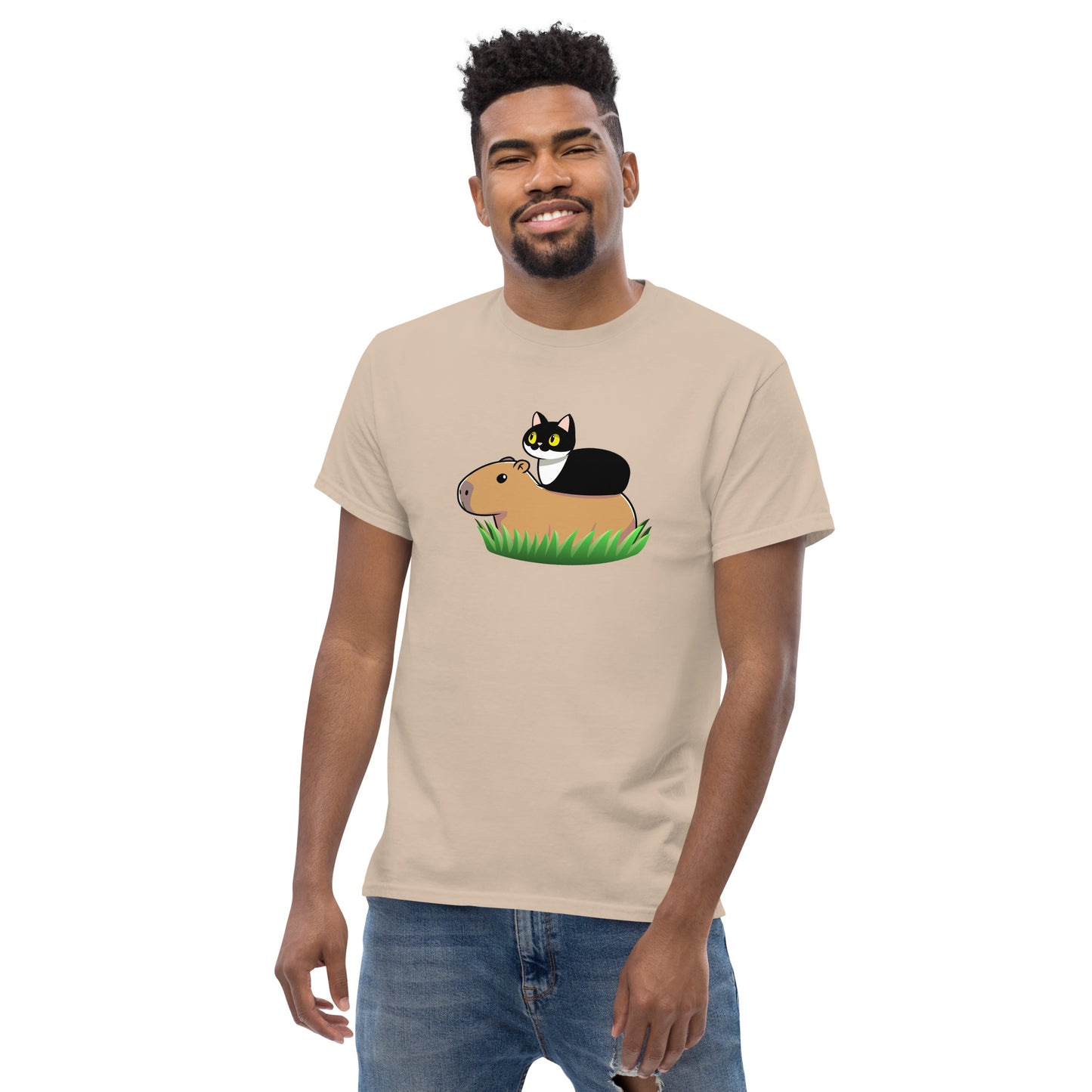 Toon Cat and Capy Men's classic tee