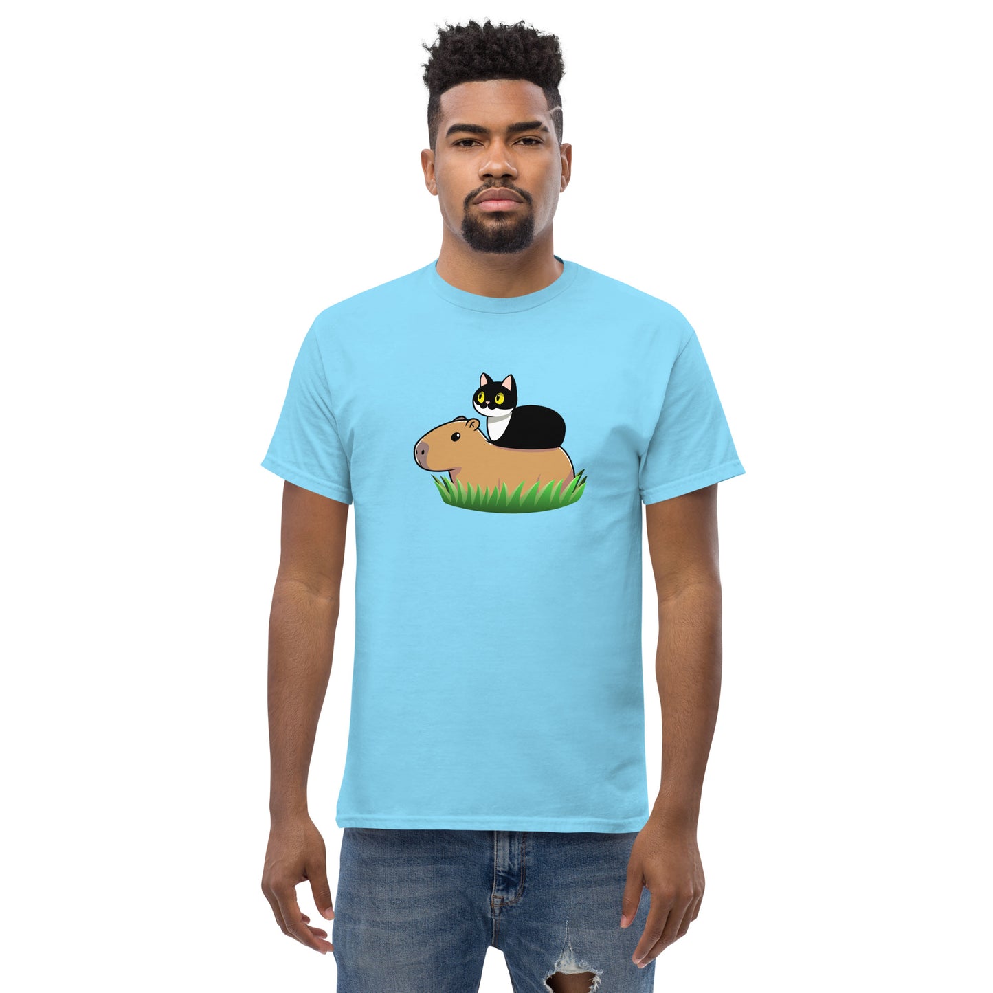Toon Cat and Capy Men's classic tee