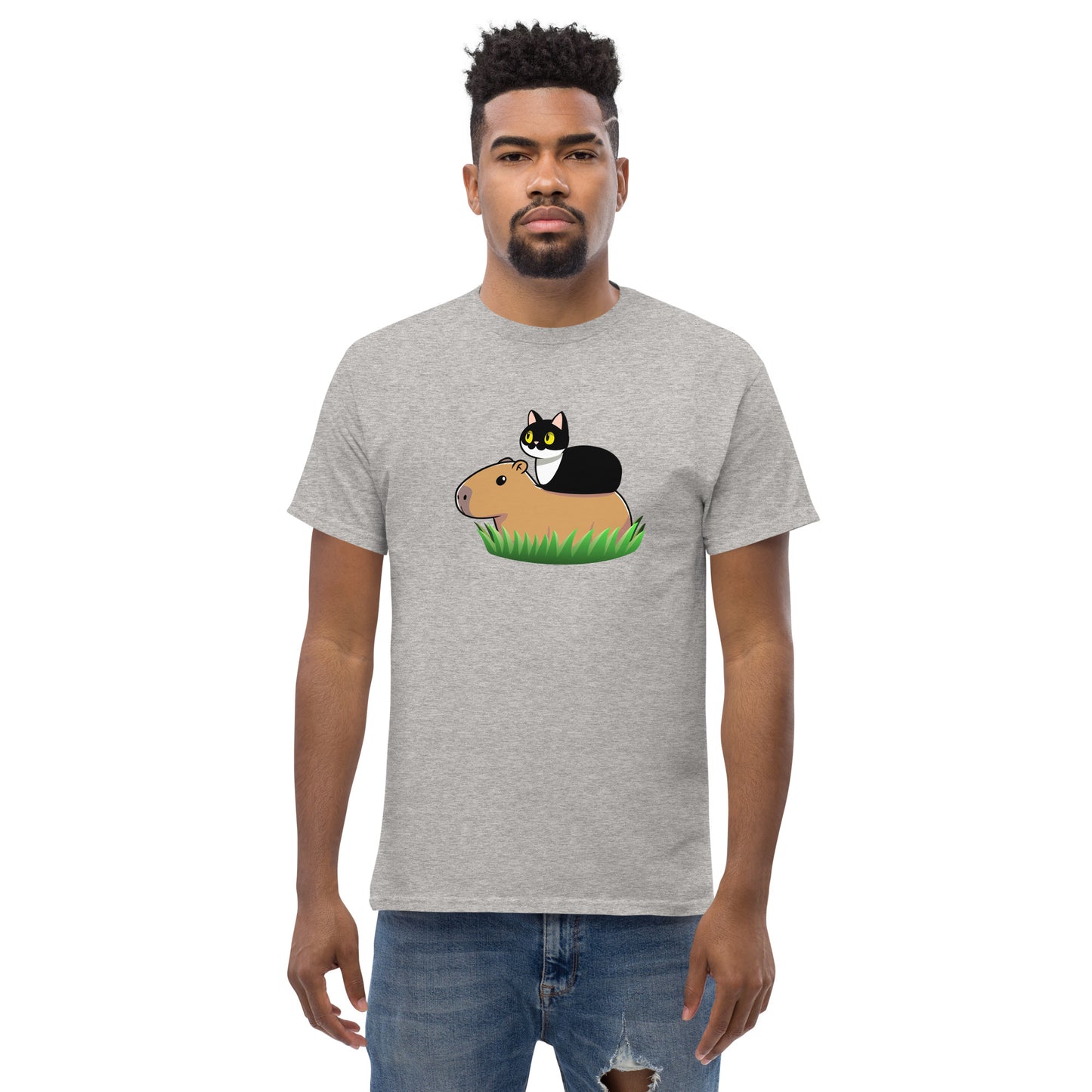 Toon Cat and Capy Men's classic tee