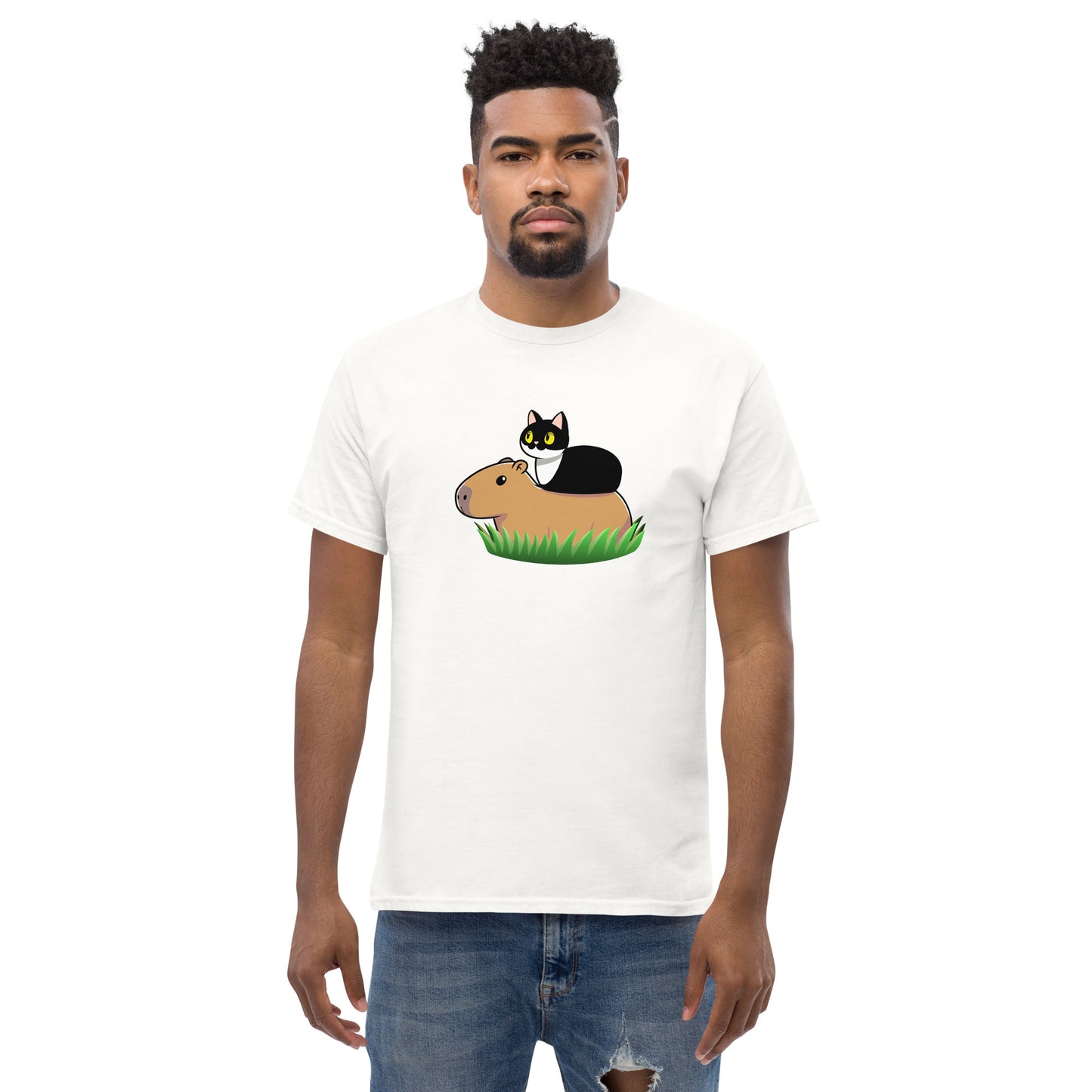 Toon Cat and Capy Men's classic tee