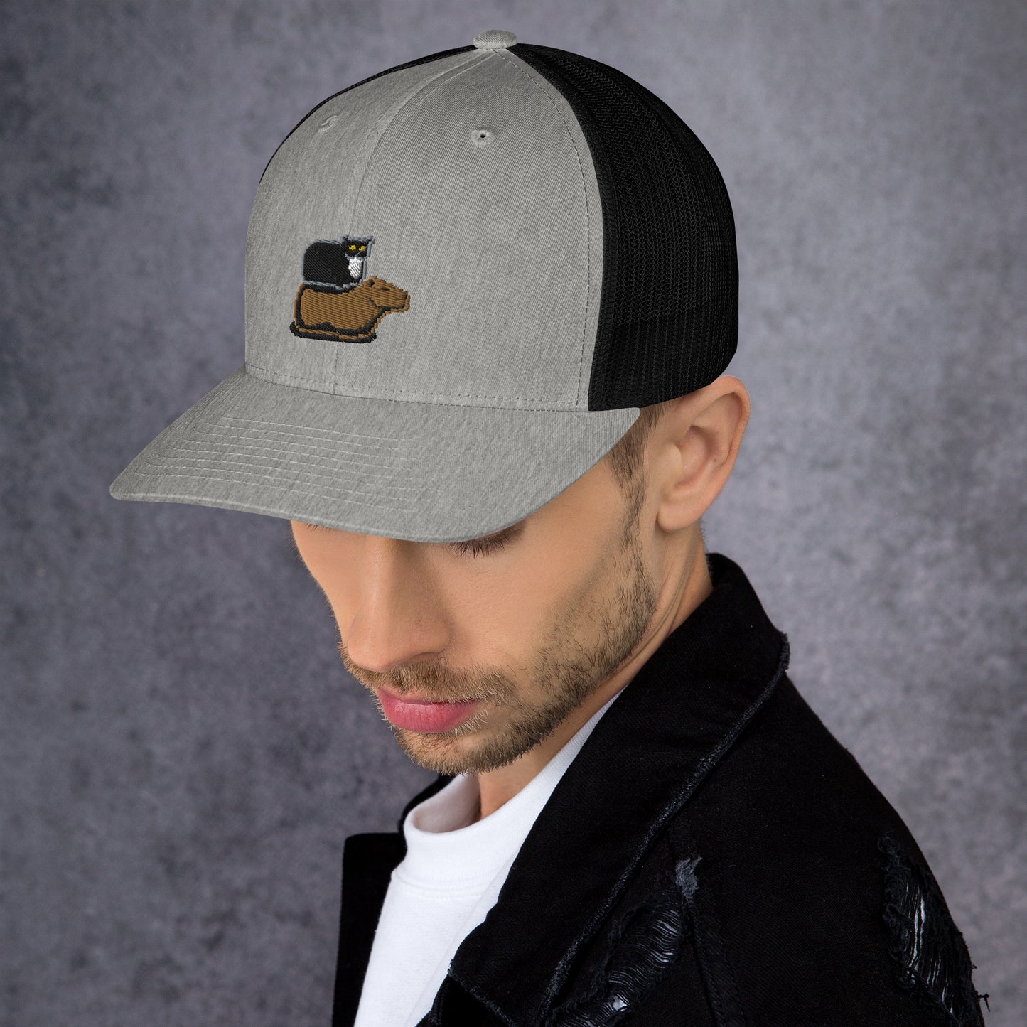 Trucker Cap (Pixel Cat & Capy Embroidered)