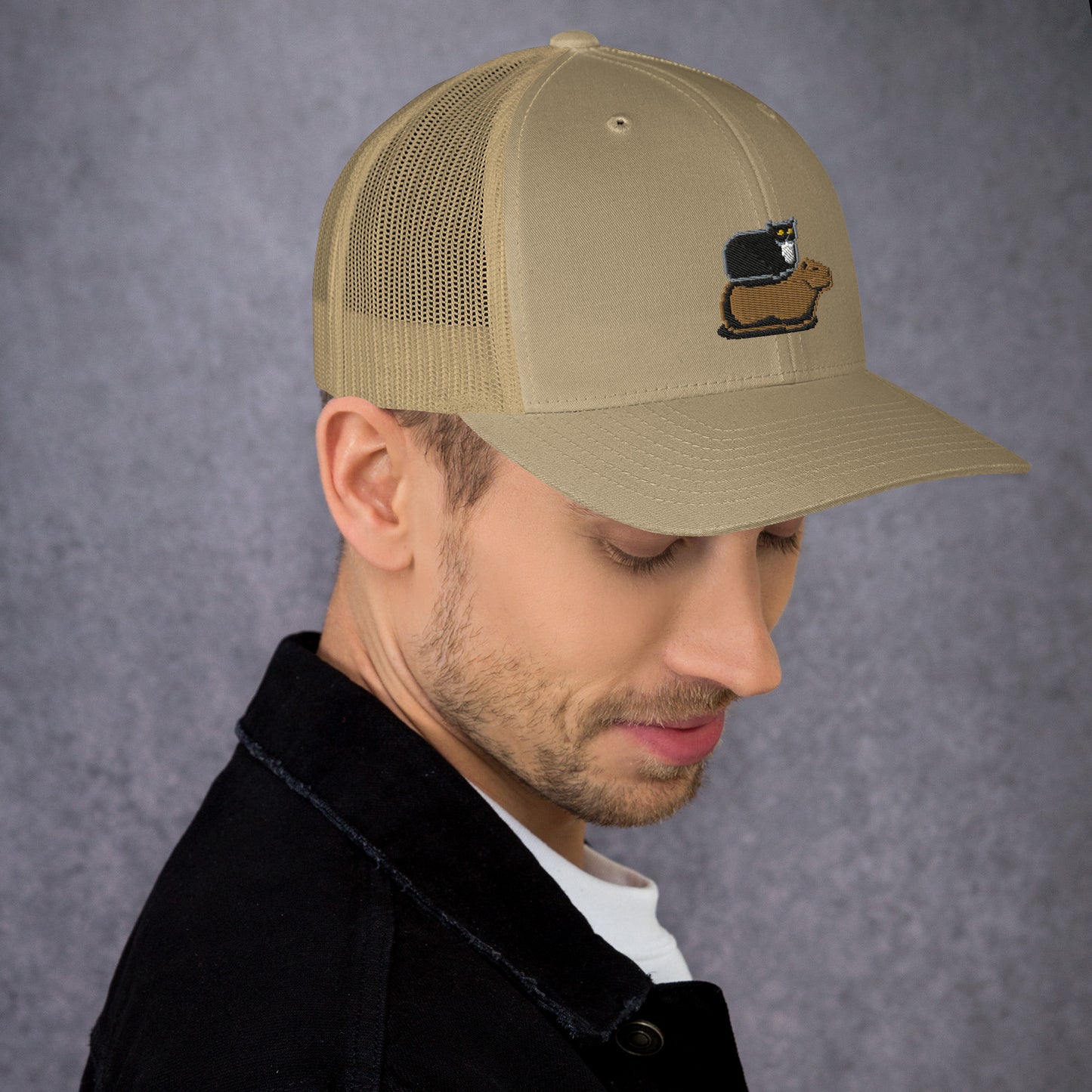 Trucker Cap (Pixel Cat & Capy Embroidered)