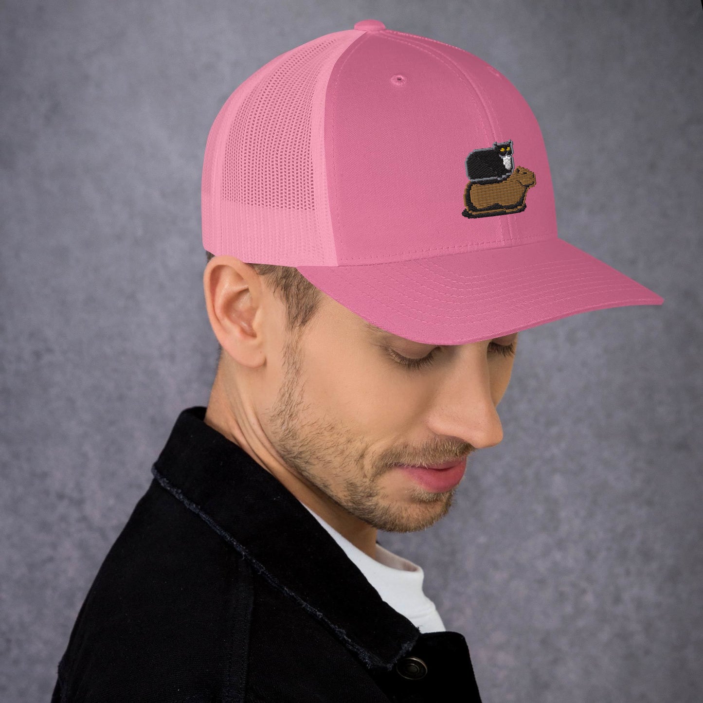 Trucker Cap (Pixel Cat & Capy Embroidered)